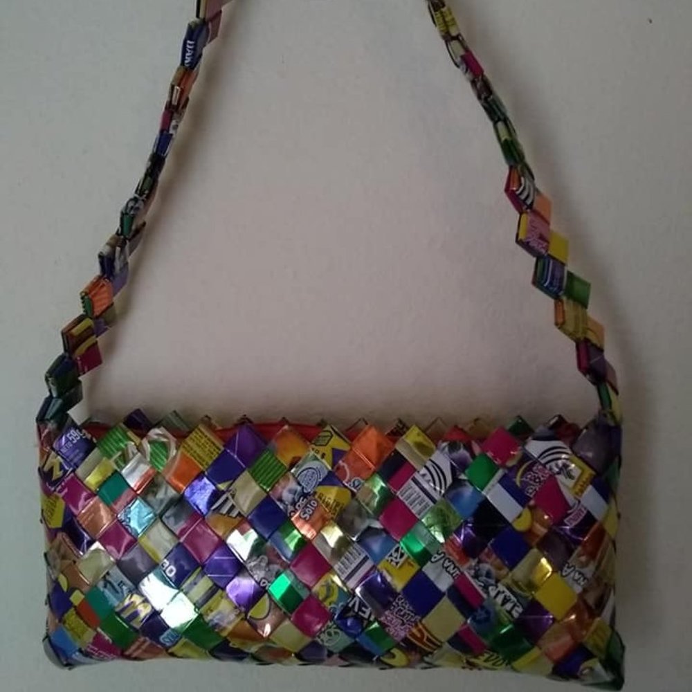 Candy Wrapper Recycled purse